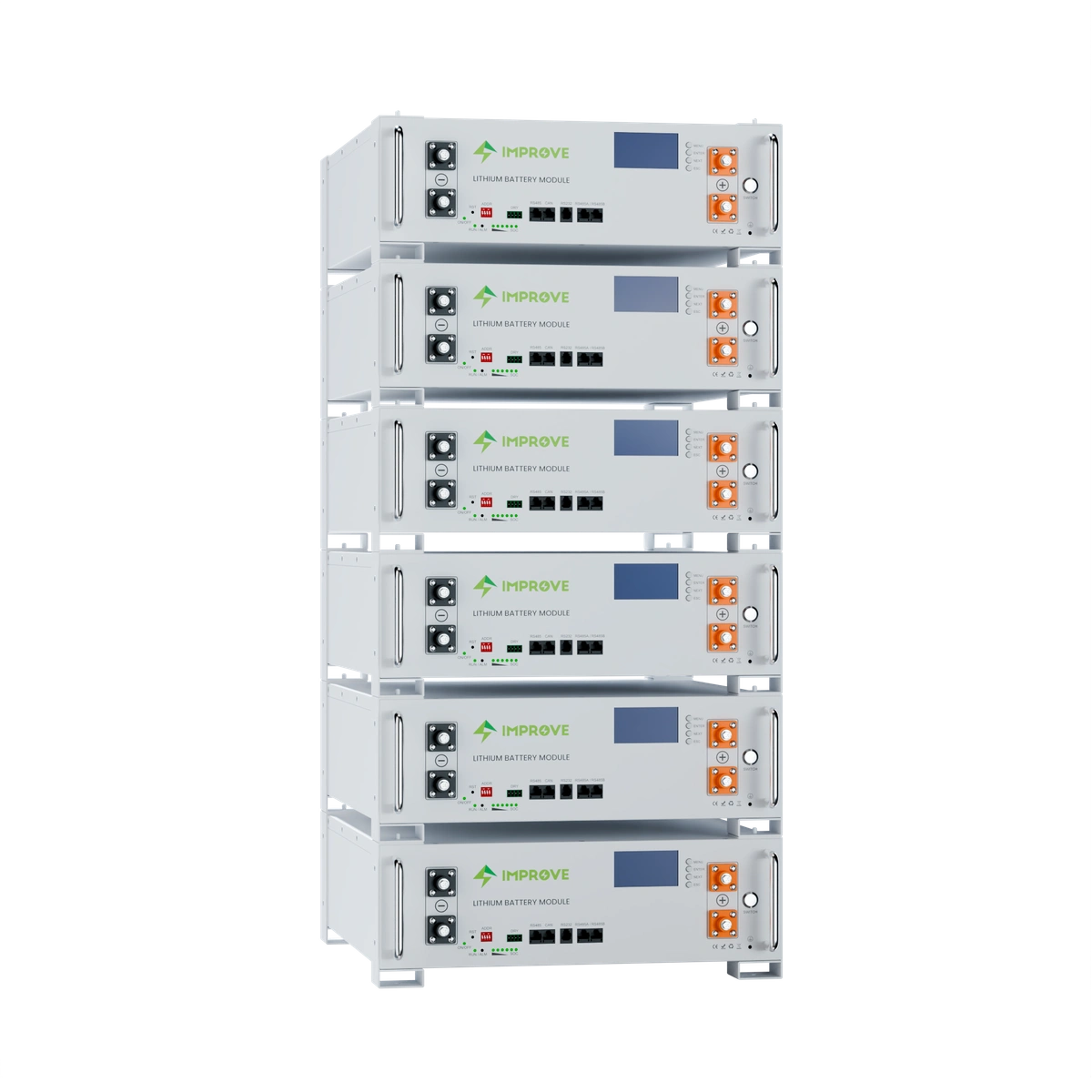 Batería de litio de almacenamiento de energía tipo armario montada en rack de 48V 100Ah